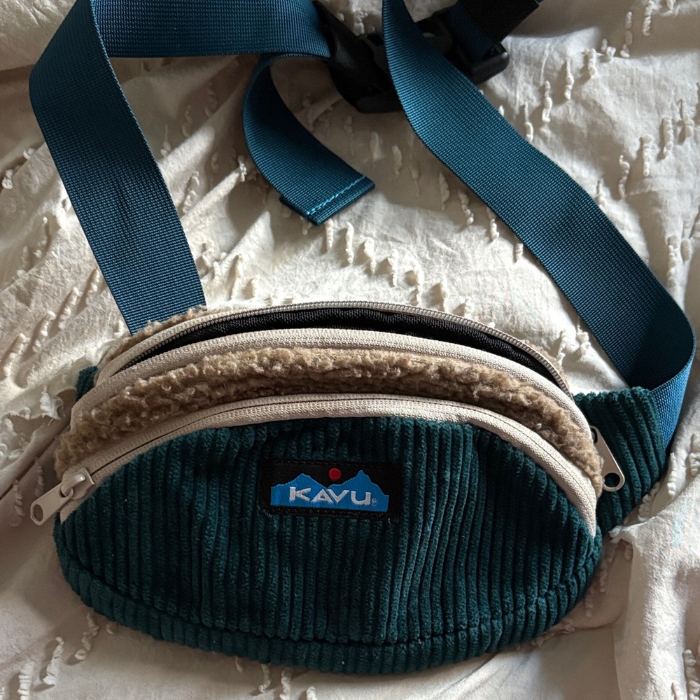 KAVU Green Corduroy Waist Bag